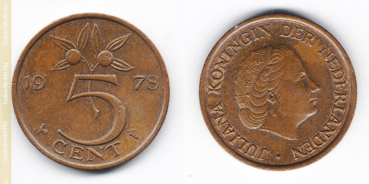 5 centavos 1978, Países Bajos