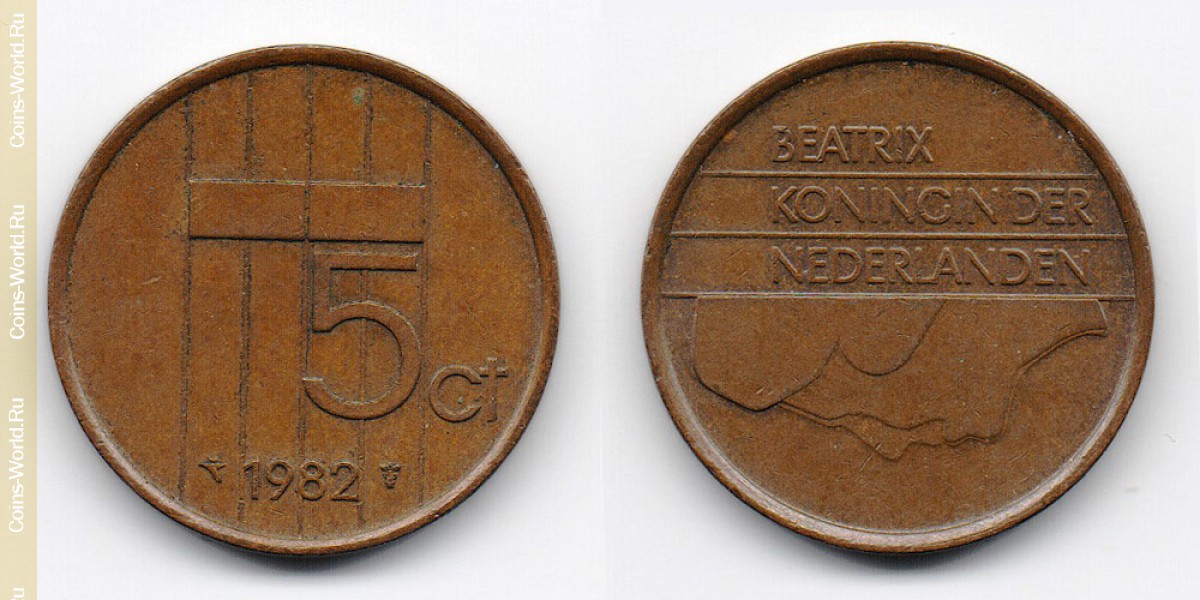 5 centavos 1982, Países Bajos