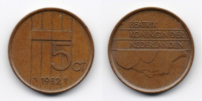 5 центов 1982 года