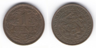 1 цент 1937 года