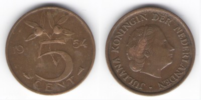 5 центов 1954 года