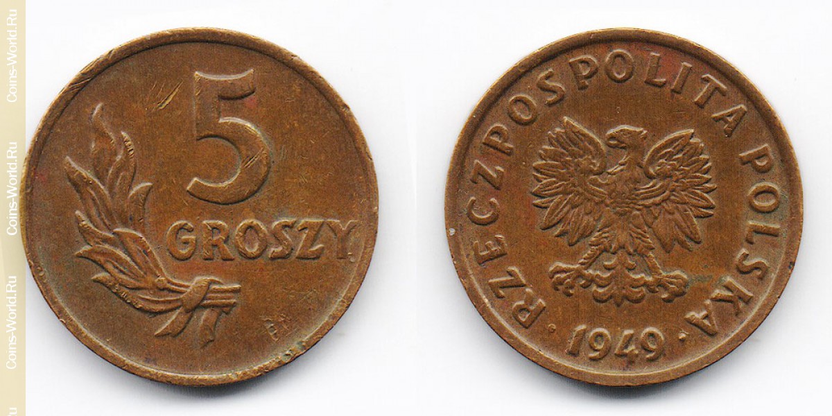 5 zlotych 1949, Polónia