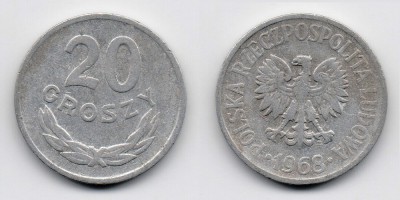 20 грошей 1968 года