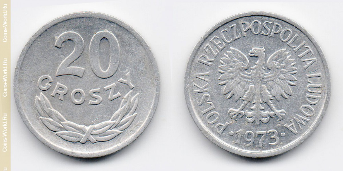 20 groszy 1973, Polónia