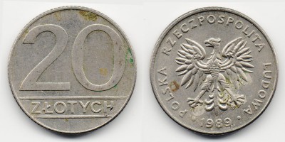 20 zlotych 1989