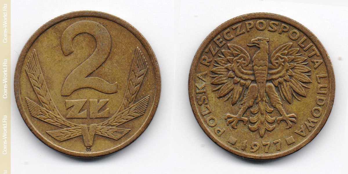 2 zlotych 1977 Polonia