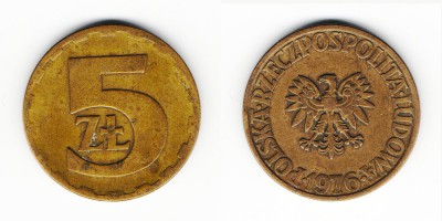 5 zlotych 1976