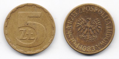 5 zlotych 1983