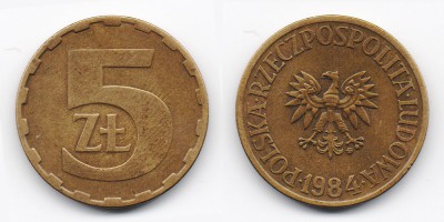 5 zlotych 1984