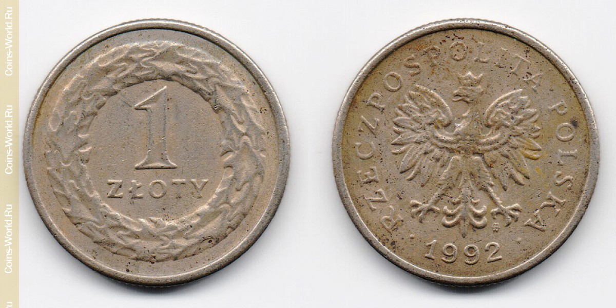 1 zloty 1992, Polónia