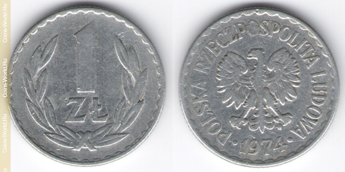 1 zloty 1974 Polonia