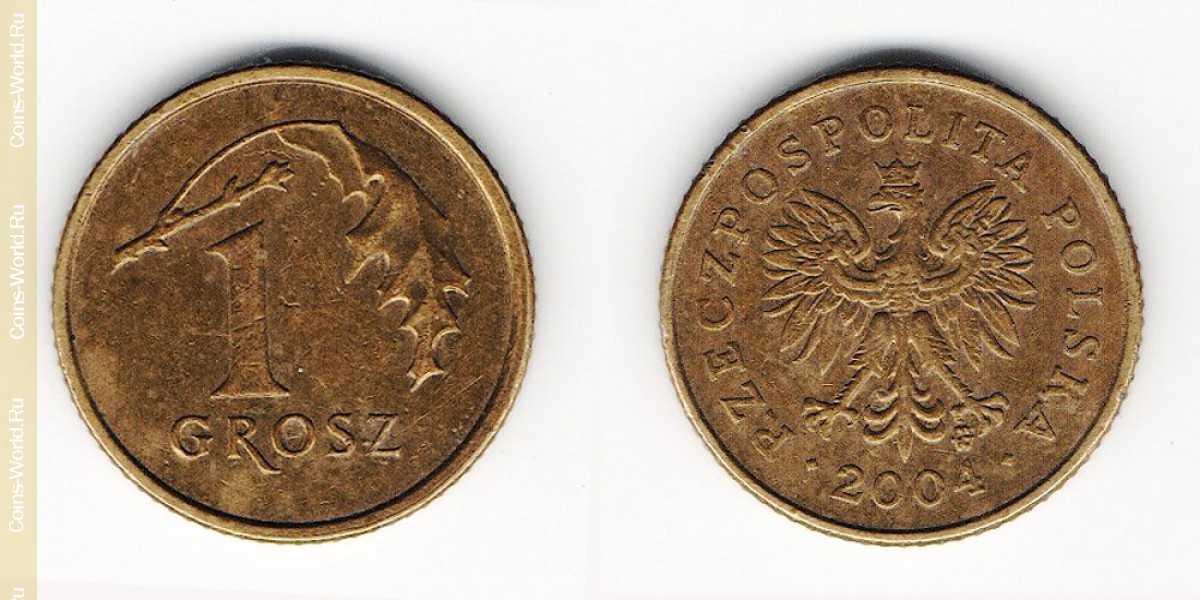 1 грош 2004 года Польша