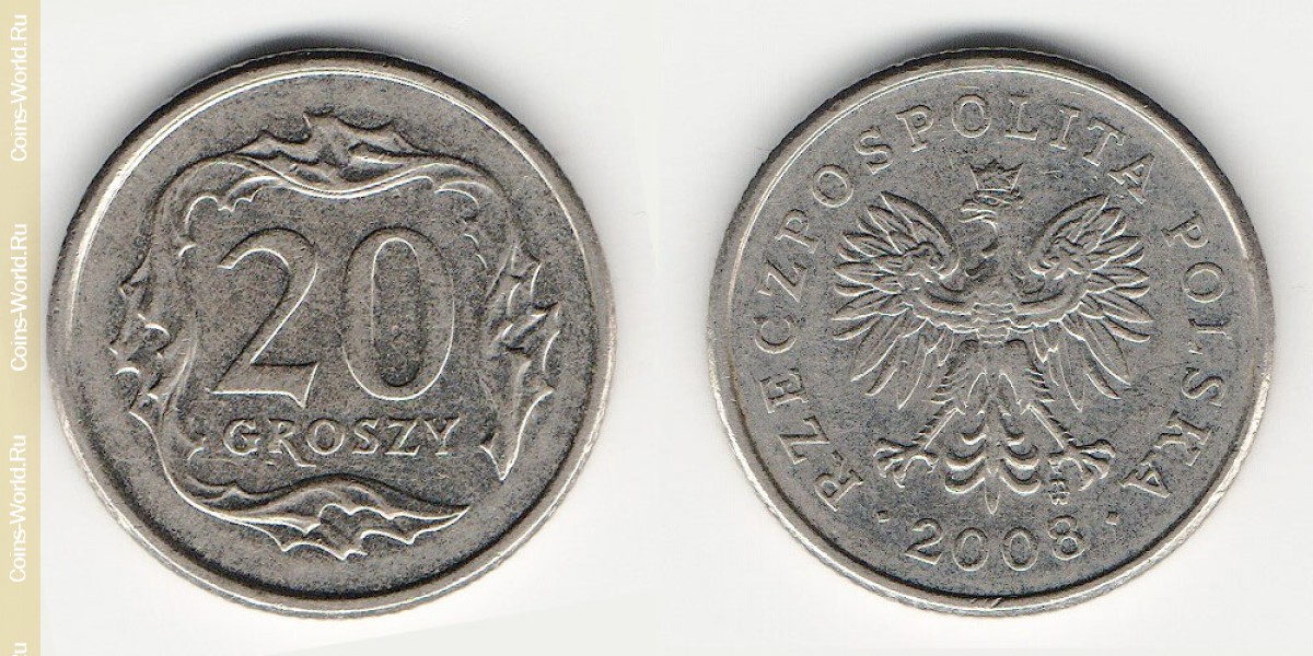 20 грошей 2008 года  Польша