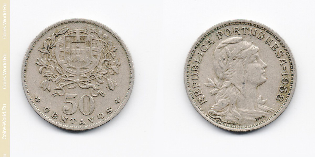 50 centavos 1958 Portugal