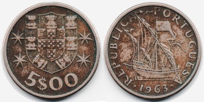 5 escudos 1963