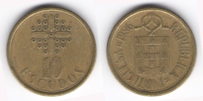 10 escudos 1986