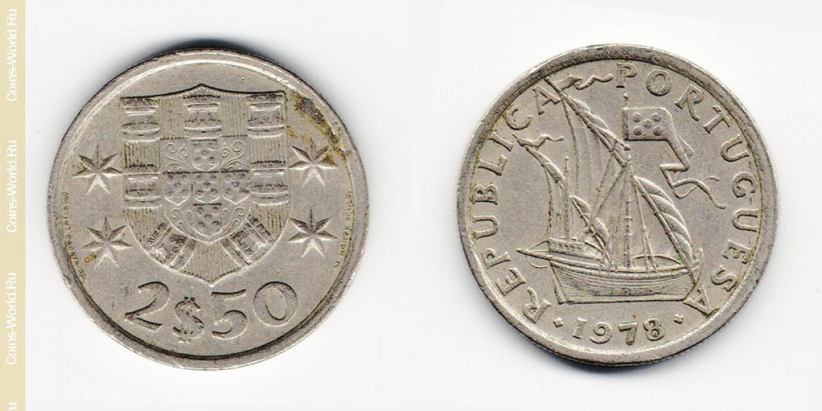 2.5 Escudos Portugal 1978