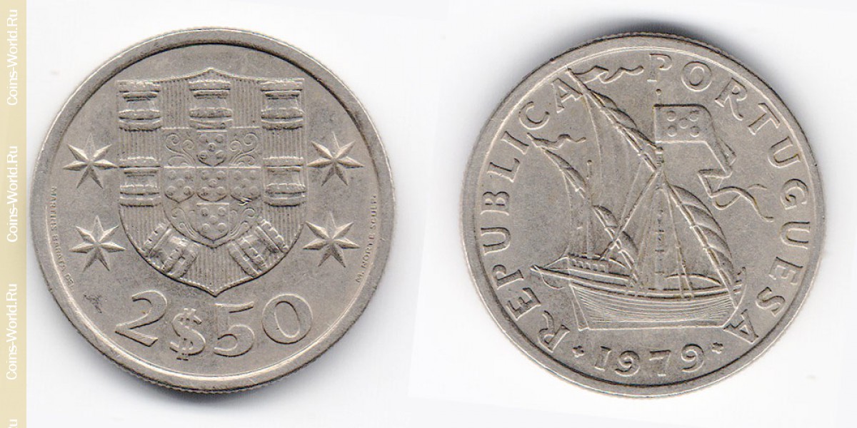 2.5 escudos 1979, Portugal