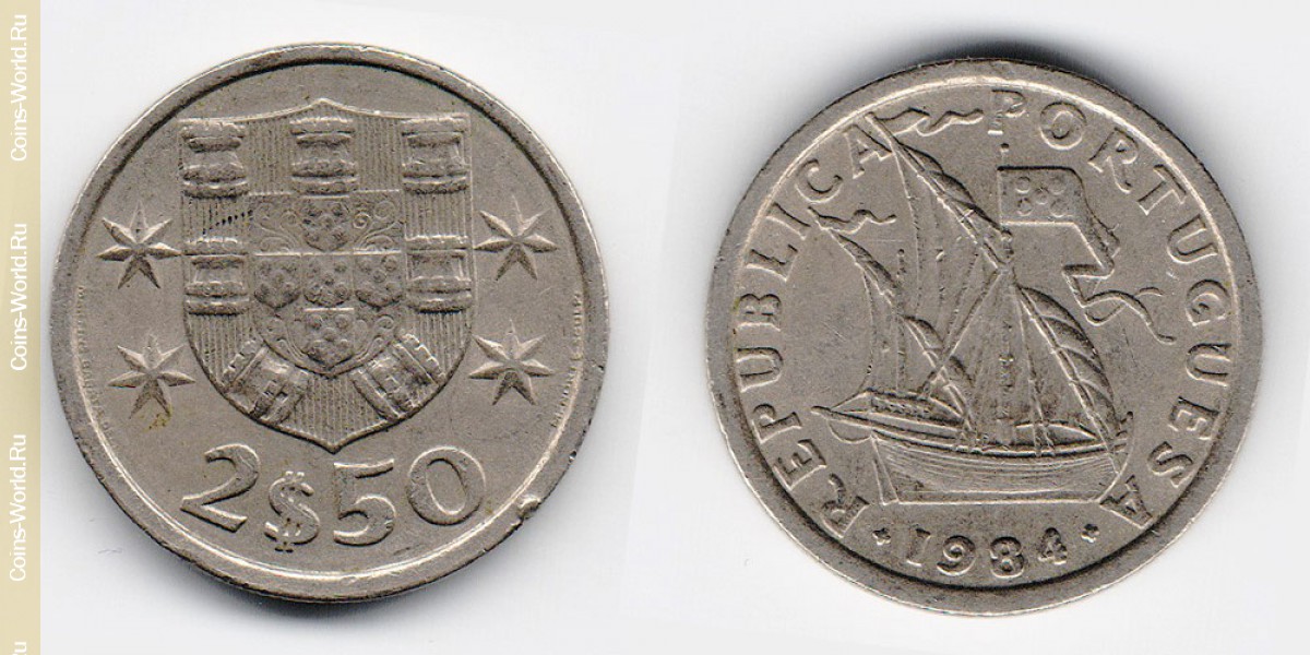 2.5 escudos 1984 Portugal