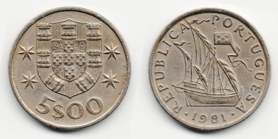 5 escudos 1981