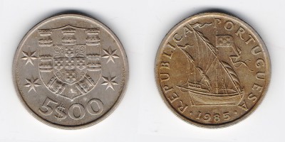 5 escudos 1985