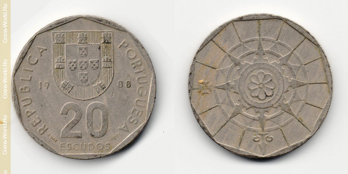 20 escudos 1988 Portugal