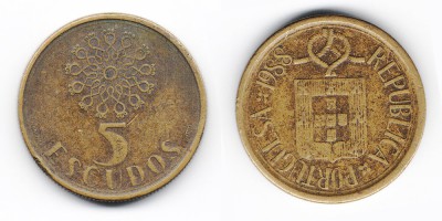 5 escudos 1988