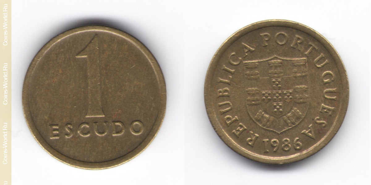 1 escudo 1986, Portugal