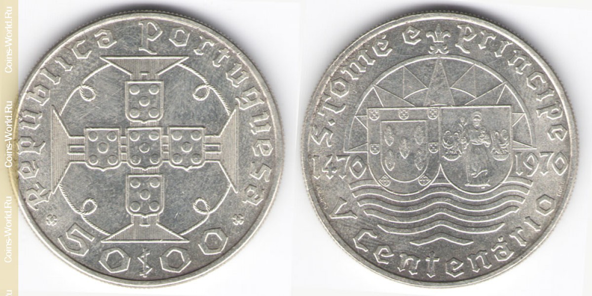 50 escudos 1970 ano de Portugal