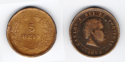 5 réis 1892