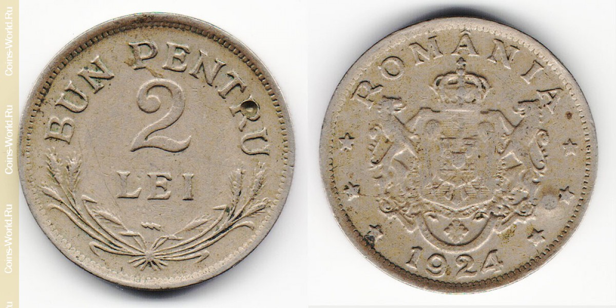 2 Leu 1924 Rumänien