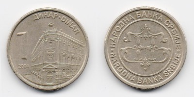 1 динар 2004 года