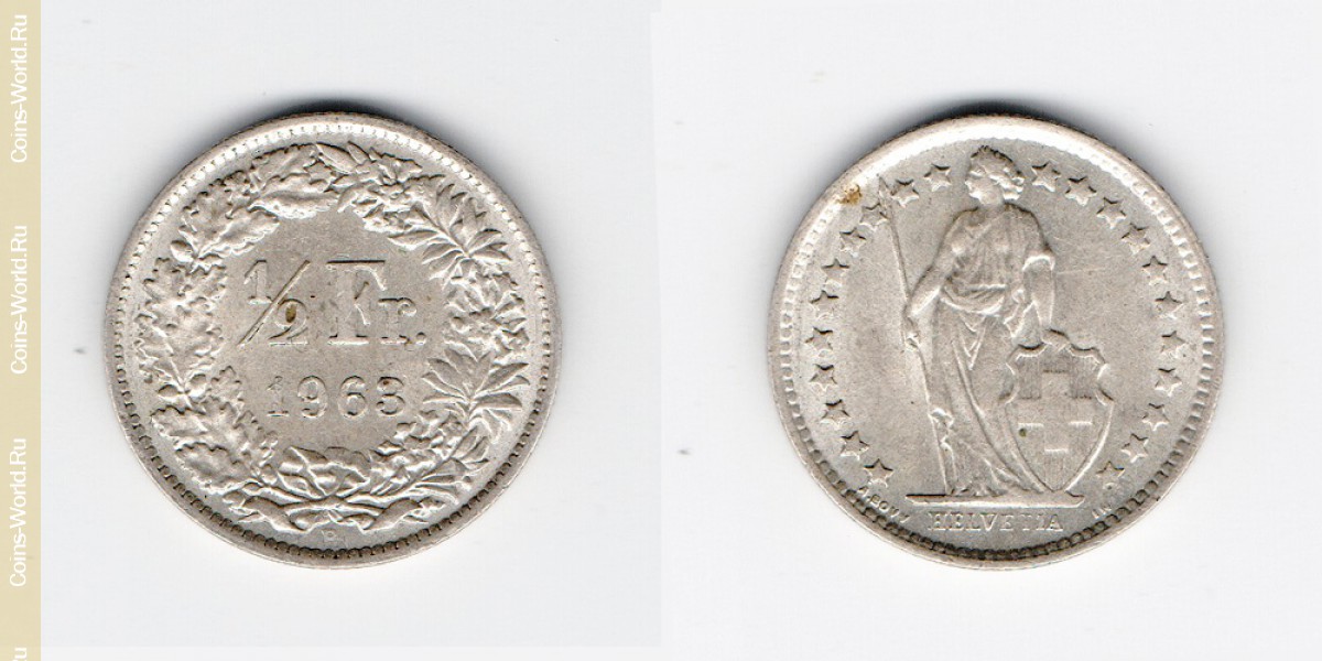 1/2 franco 1963 Suíça