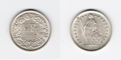 1/2 франка 1963 года