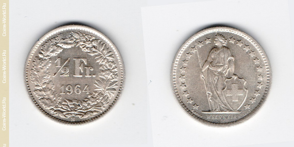 1/2 franco 1964 Suíça