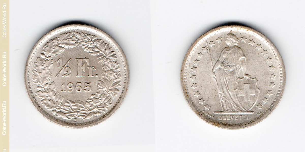 1/2 franco 1965 Suiza