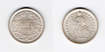 1/2 франка 1965 года