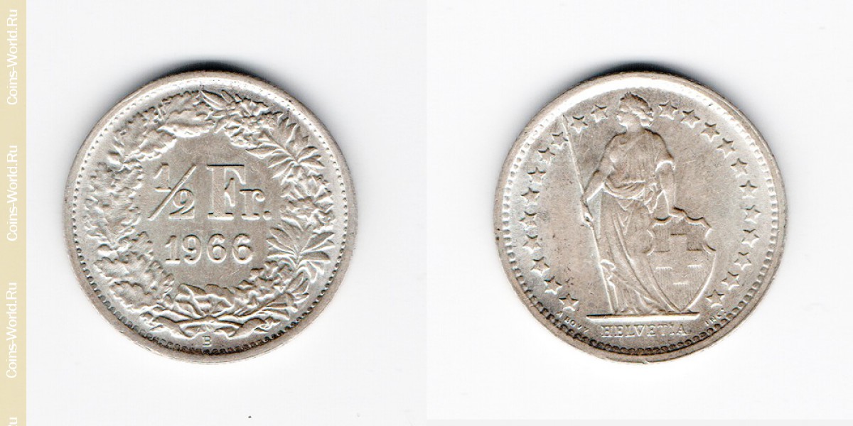 1/2 franco 1966 Suíça