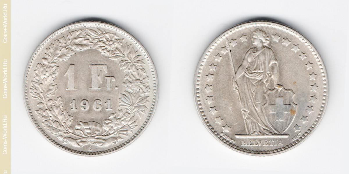 1 franco 1961 Suiza