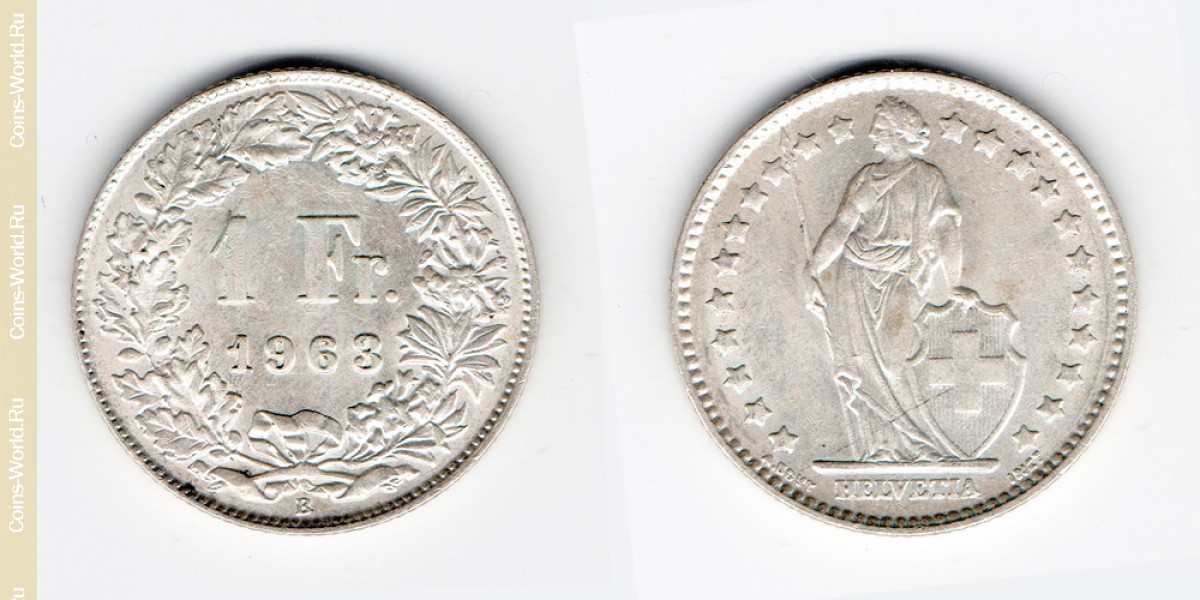 1 franco 1963 Suíça