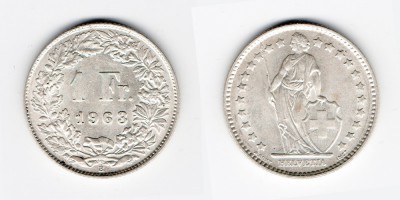 1 франк 1963 года