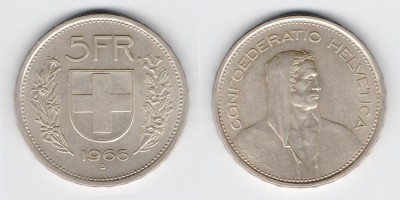 5 франков 1966 года