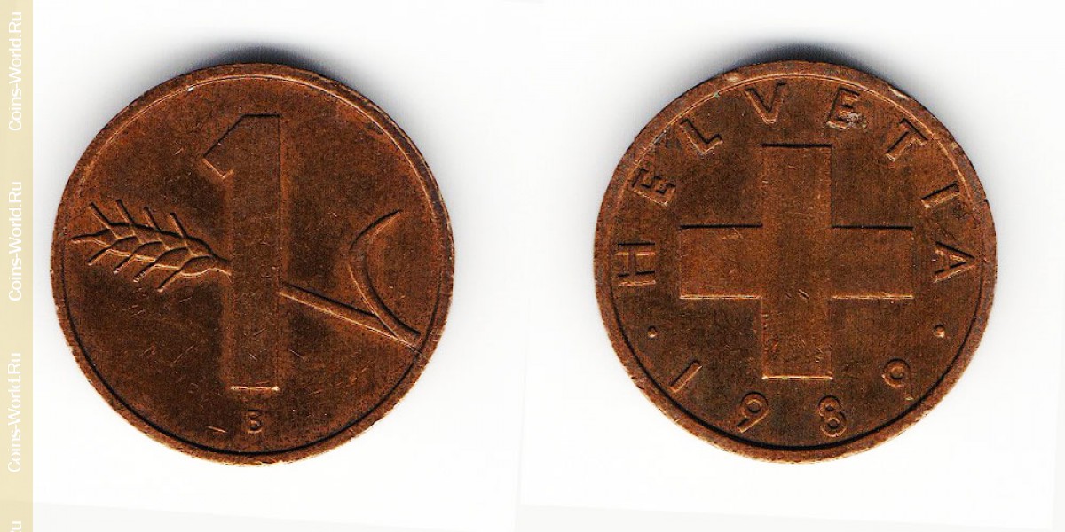 1 céntimo 1989, Suiza