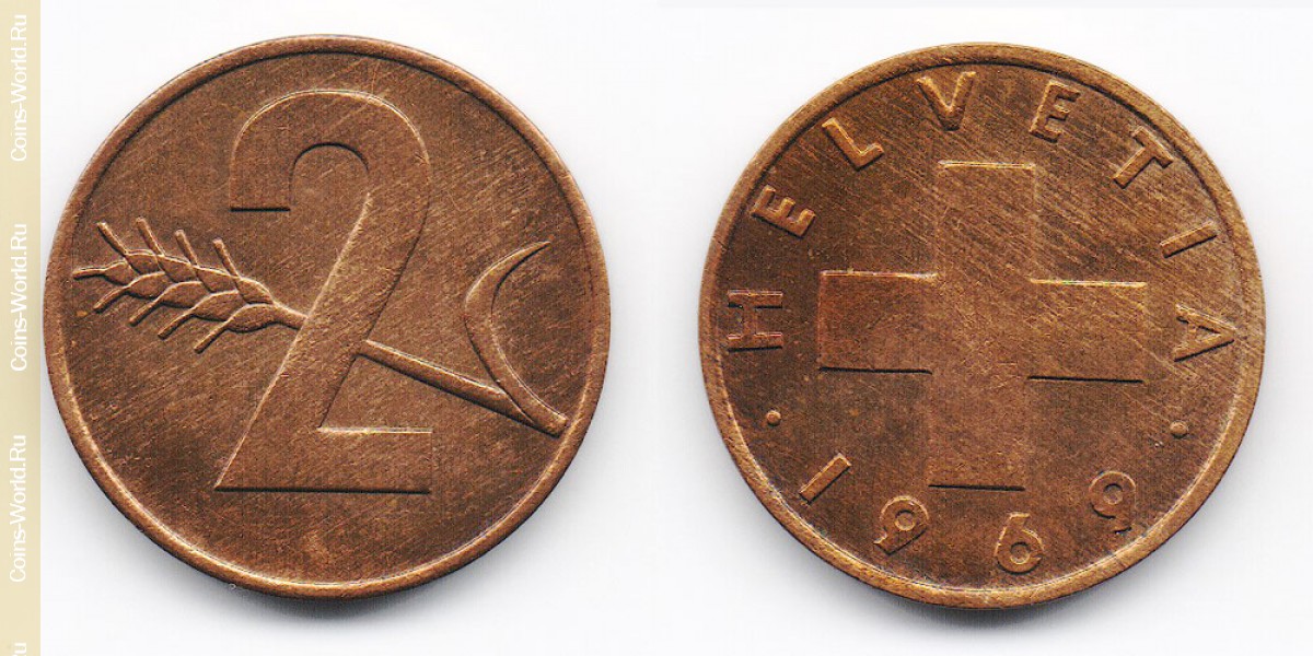 2 céntimos 1969 Suiza