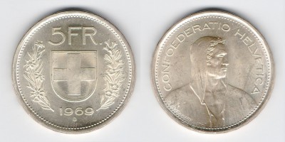 5 франков 1969 года
