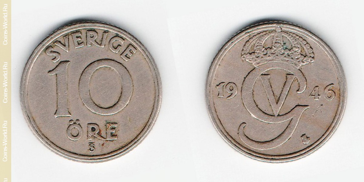 10 öre 1946 Sweden