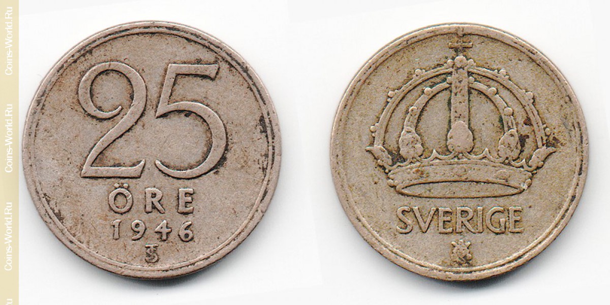 25 öre 1946 Sweden