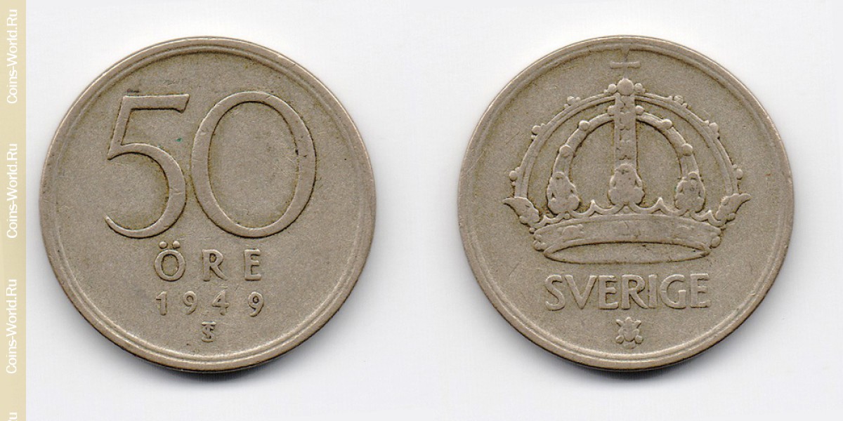 50 öre 1949 Sweden