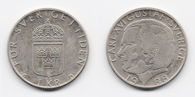 1 krona 1988