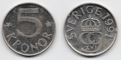 5 kronor 1991